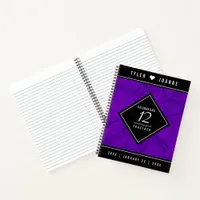 Elegant 12th Silk Wedding Anniversary Celebration Notebook