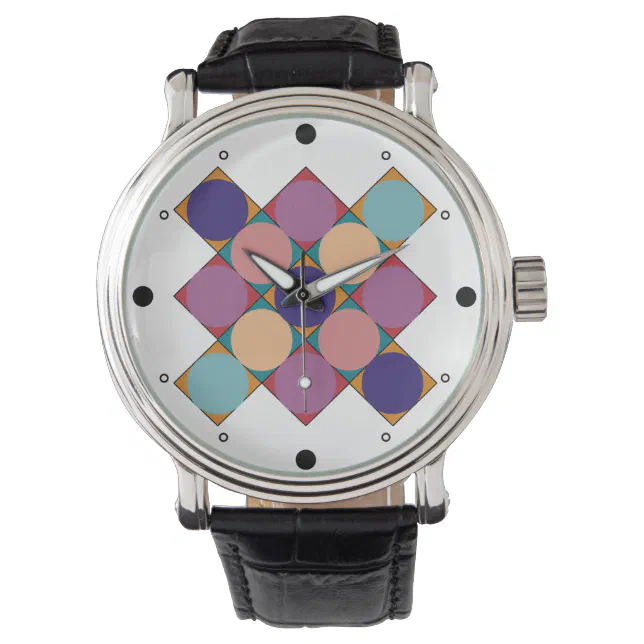 70’s checkerboard pattern watch