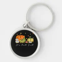 It’s Fall Y’all Halloween Pumpkin Autumn Leaves Th Keychain