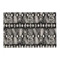 Caribbean Tribal Mudcloth: Black, White, Placemat