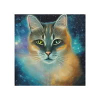 Cosmic Kitty Wood Wall Art