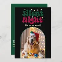 Classic Noel Funny Pet Dog Christmas Photo Holiday Card