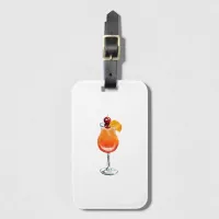 Watercolor Tequila Sunrise Cocktail Luggage Tag