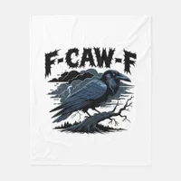 F-Caw-F Minimal Clean Design Fleece Blanket