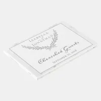 Elegant Marble and Wreath Wedding Guest Book