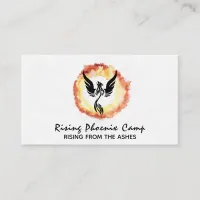 *~* RED ORANGE YELLOW Ring of Fire Black Phoenix Business Card