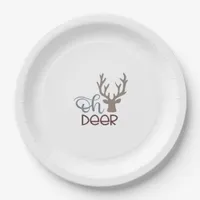 Oh Deer Retro Classic Design  Paper Plates