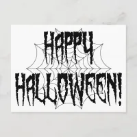 Halloween Spider Fingers and Web Postcard