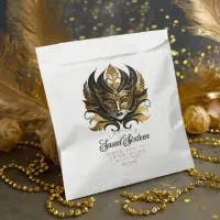 Masquerade Motif Sweet 16 Black Gold ID1032 Favor Bag