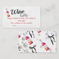 Sangria Wine Raffle Bridal Shower Enclosure Card
