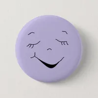 Cute Happy Purple  Silly Face Button
