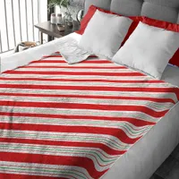 Christmas Candy Cane Stripes ID259 Fleece Blanket