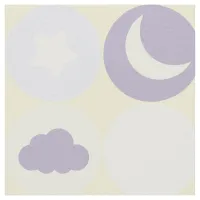 Purple Clouds Moons and Stars Baby Nursery Pattern Fabric