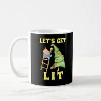 Let's Get Lit Funny Christmas Drinking Classic Coffee Mug