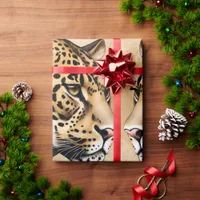 Leopard's Gaze: A Portrait of Wild Grace Wrapping Paper