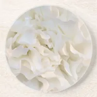 White Floral Beverage Coaster