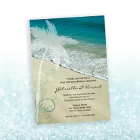 Tropical Beach Post Wedding Brunch Invitation
