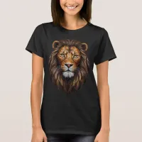 Lion Head Portrait Mosaic Art T-Shirt