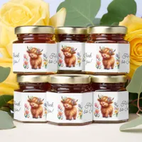 Highland Cow Thank You for being so sweet Honey Jar Favors