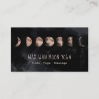 *~* Lunar Wax Wan Full ROSE GOLD Moon Phases Business Card