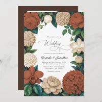 Terracotta Clay, Warm Sand & Oat Milk Wedding Invitation