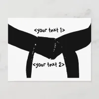 Martial Arts Basic Black Belt Postcard