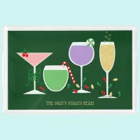 Retro Holiday Cocktails Doormat