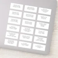 18 Individual Recipient Name Address Gothic Sans Sticker