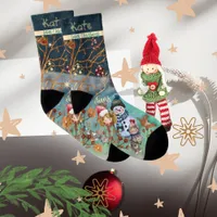 Christmas Magic blue All-Over-Print Socks