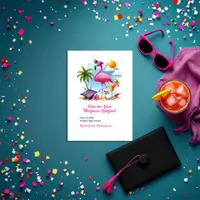 One or Two Degrees Hotter Flamingo Graduation Thank You Card