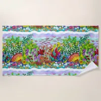 The Fish Garden Beach Towel
