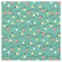 Twinkling Christmas Lights Holiday Pattern Fabric