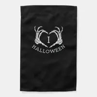 Halloween Skeleton Heart Fall Garden Flag