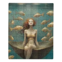 Fantasy Woman Bathing Under the Ocean Jigsaw Puzzle