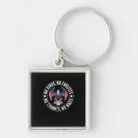 No Kings In America No Fascists We The People Poli Keychain