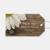 Daisy and Barn Wood Country Wedding Favor Tags