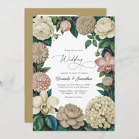 Oyster Pearl, Soft Taupe & Champagne Blush Wedding Invitation