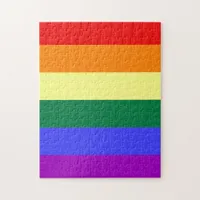 LGBT Pride Rainbow Flag Jigsaw Puzzle