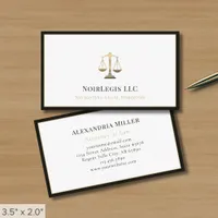 Upscale Attorney Legal Office Law Firm Business Card