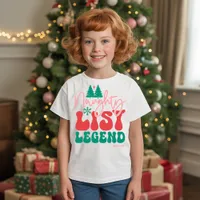 Naughty List Legend – Funny Personalized Christmas T-Shirt