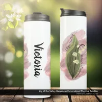 Lily of the Valley Happiness Personalized Thermal Tumbler