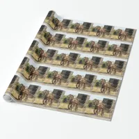 Amish Horse and Buggy Wrapping Paper