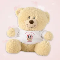 Cute Panda Cupcake Custom Kids Valentine's Day Teddy Bear