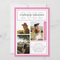 New Horizons | Pink Grad Party Photo Invitation