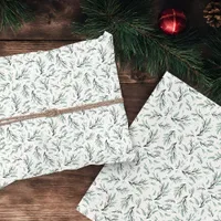 Pine Branch Pattern Holiday Wrapping Paper Sheets