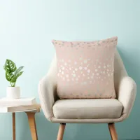 Rose Gold Polka Dots ID128 Throw Pillow