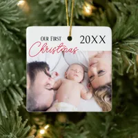 Our First Christmas New Family Photo Ornament