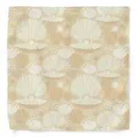 Cool Coastal Seashell Pattern Bandana