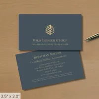 Simple Modern Luxury Geometric Logo Business Card