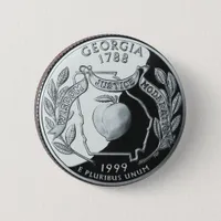 Faux Georgia State Quarter Pinback Button